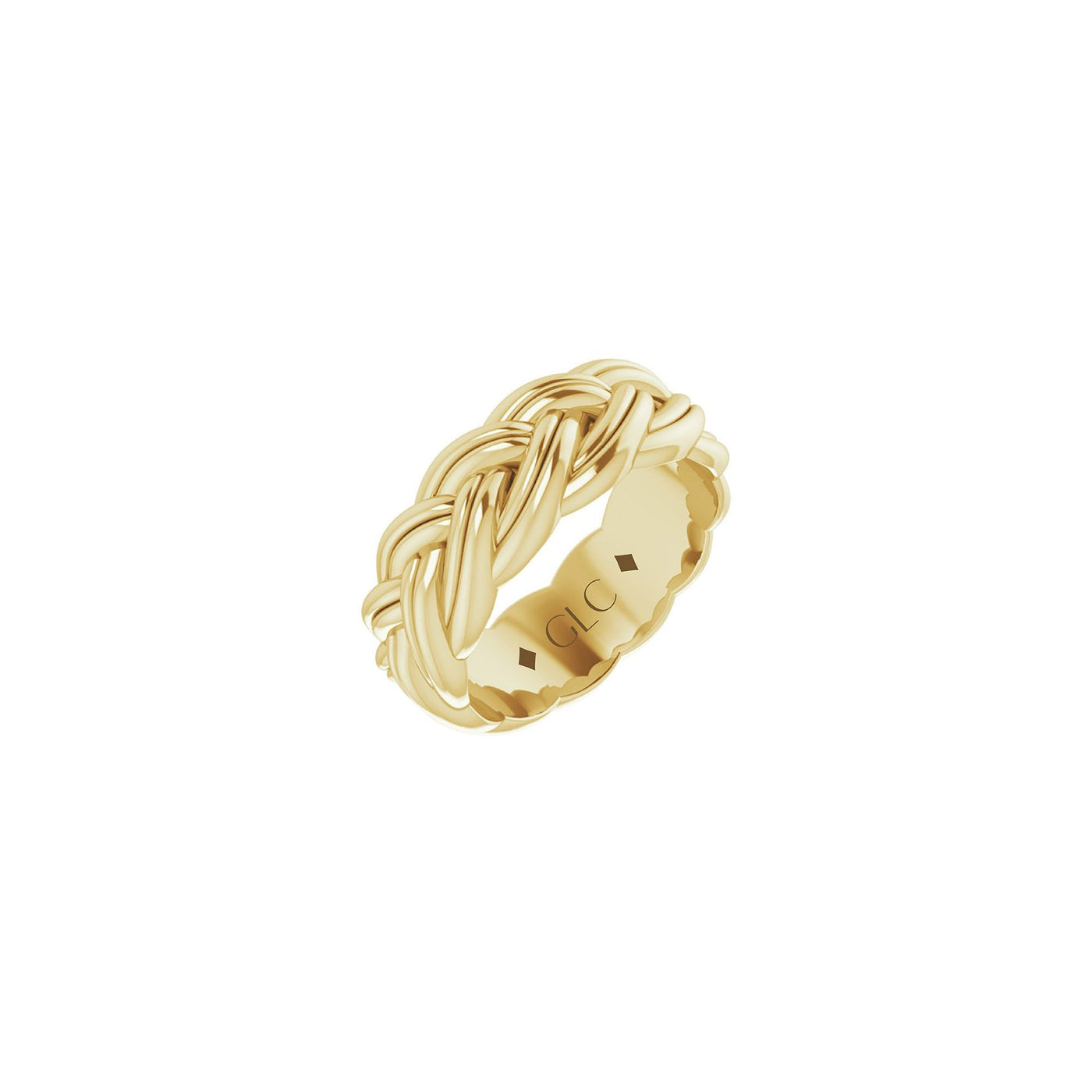 14K Gold Thick Woven Band