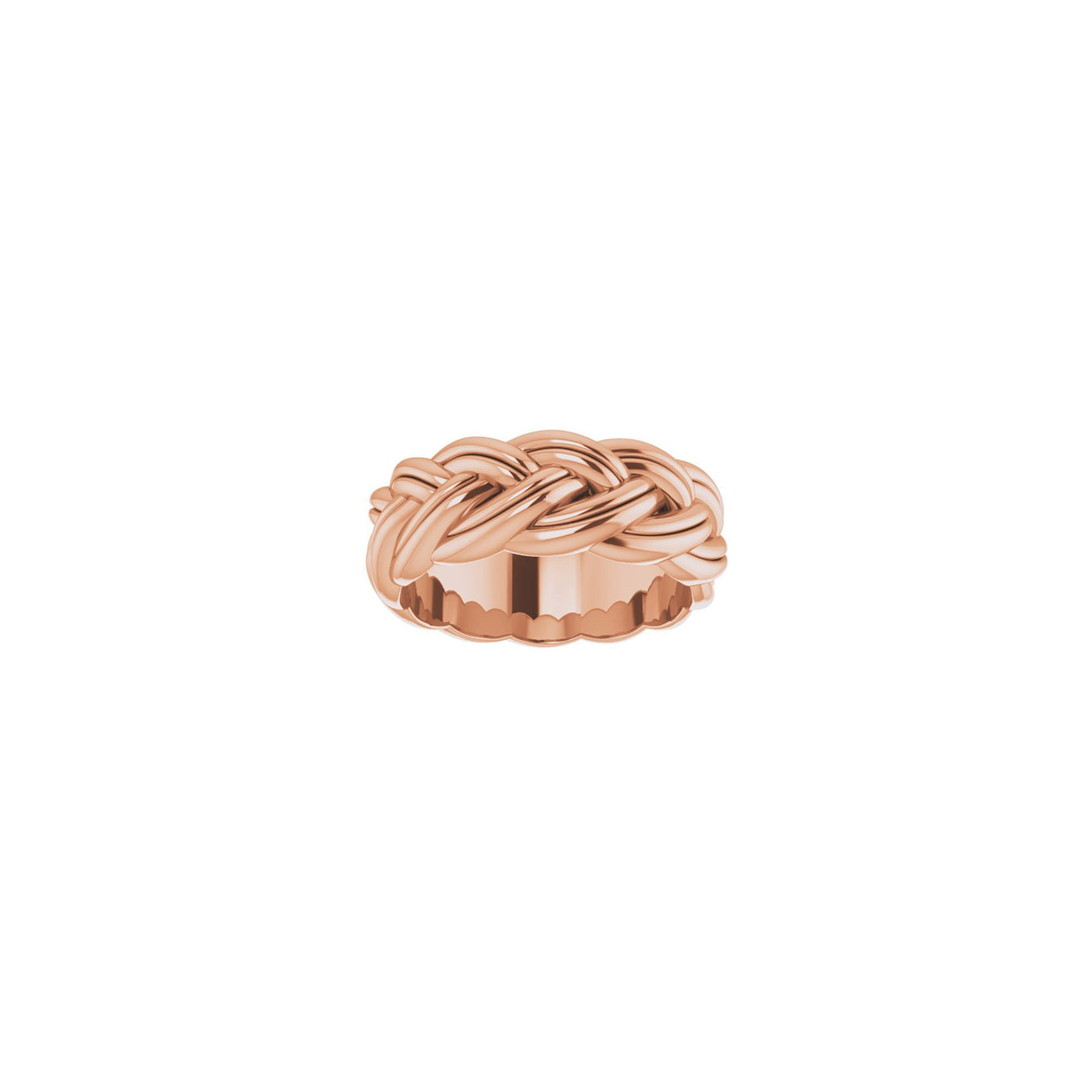 14K Gold Thick Woven Band