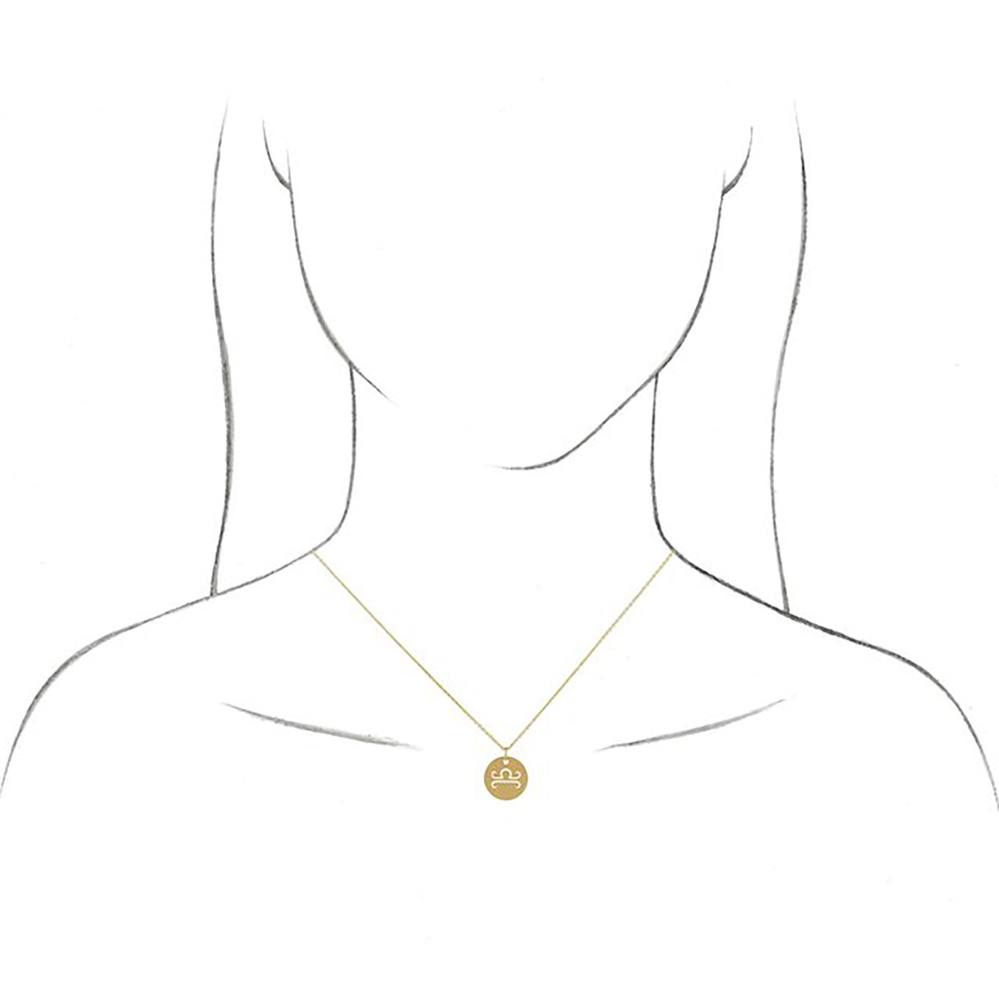 Virgo Zodiac Sign Cut-Out Necklace