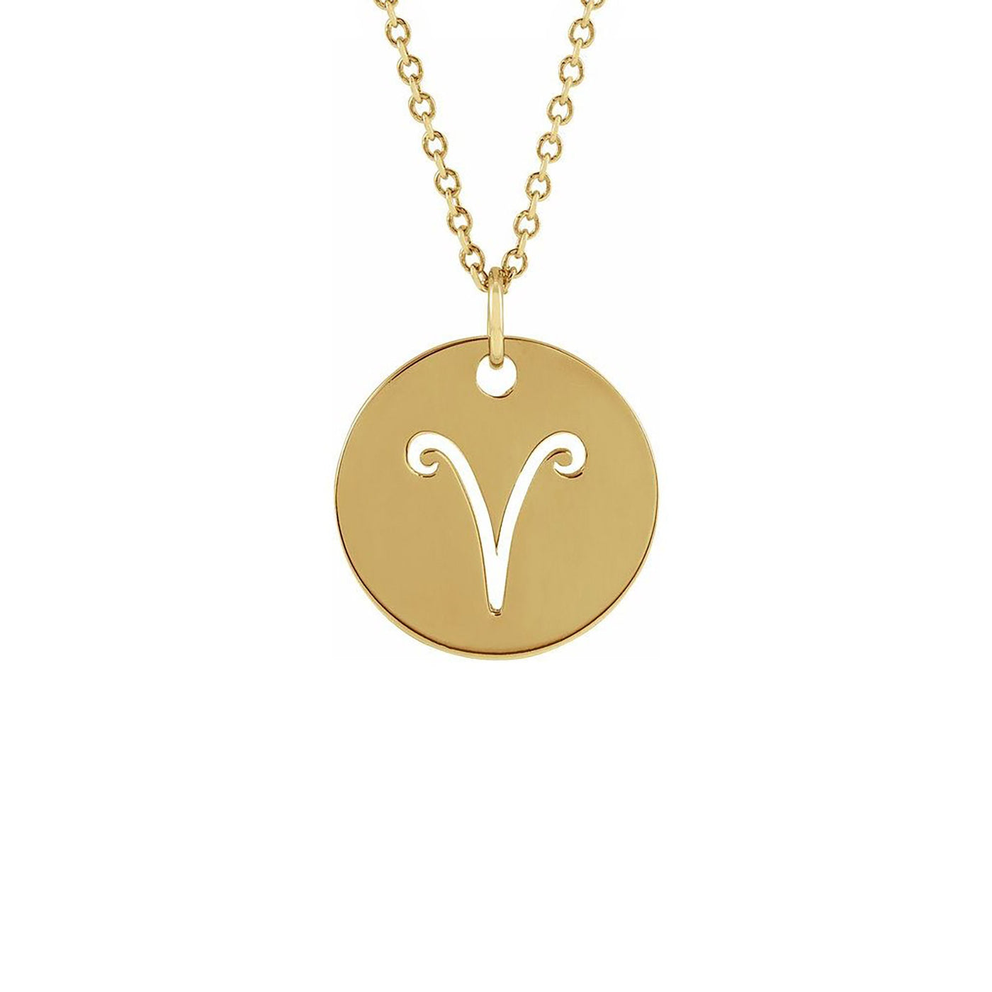 Aries Zodiac Sign Cut-Out Necklace