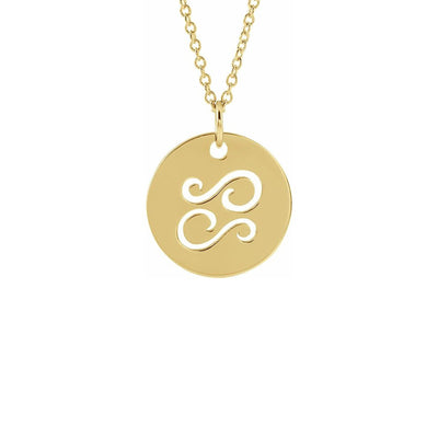 Cancer Zodiac Sign Cut-Out Necklace