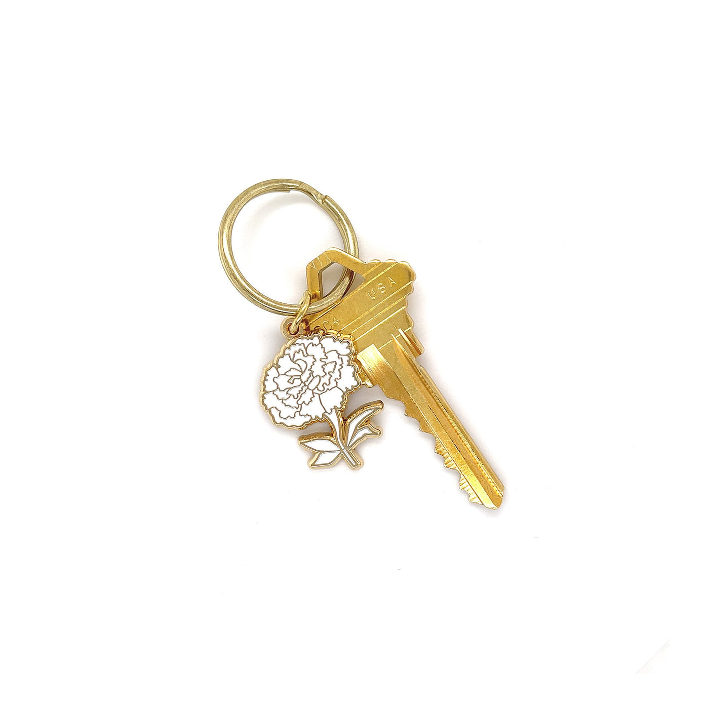 October Birth Flower Keychain (Marigold)