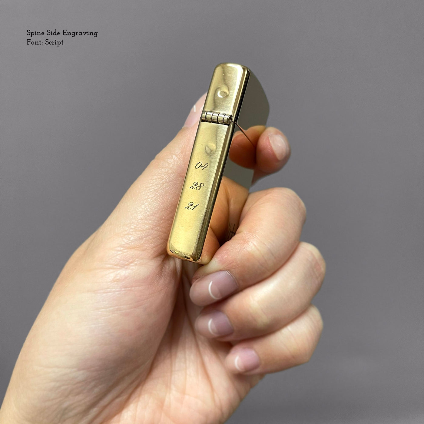 Slim High Polish Brass Lighter (Complimentary Engraving)