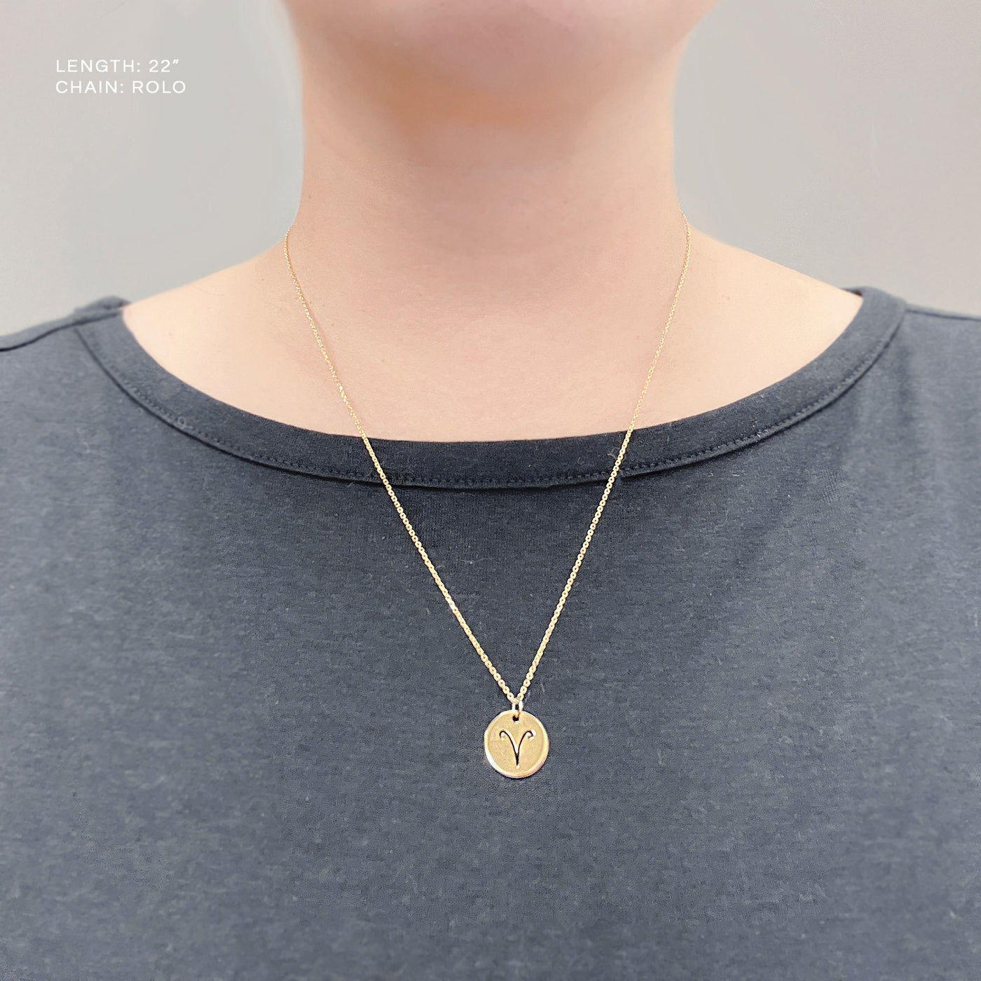 Aries Zodiac Sign Cut-Out Necklace