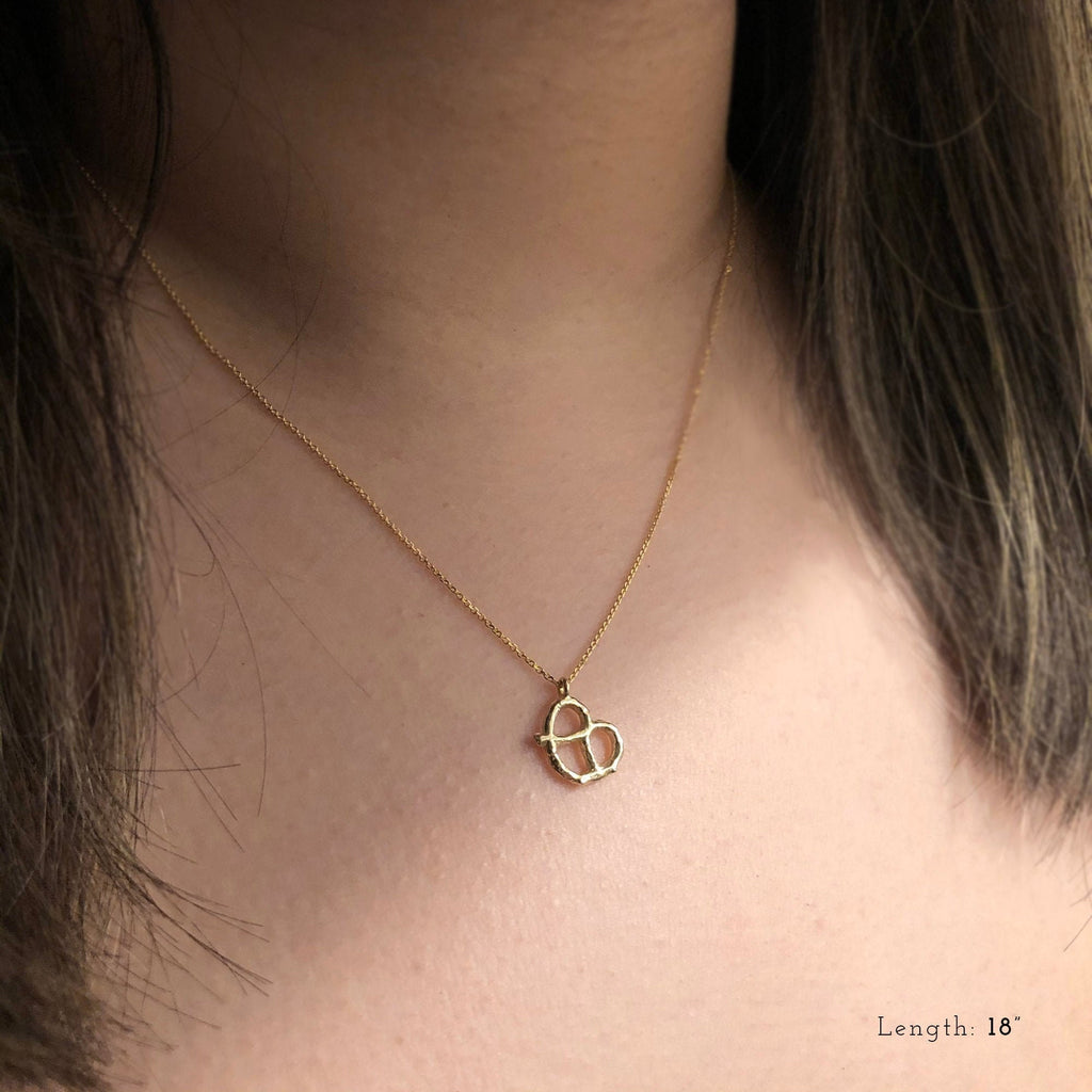 Pretzel Charm Necklace