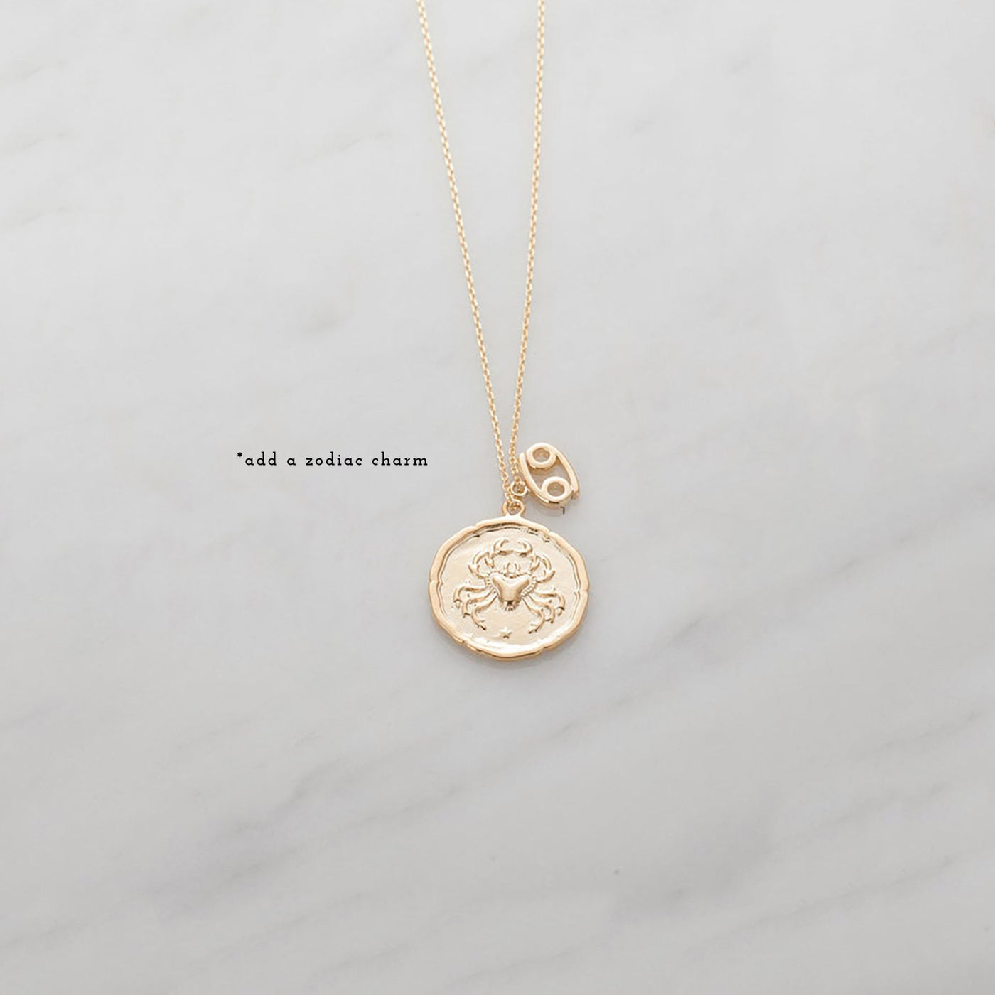 Cancer Zodiac Wax Seal Pendant Necklace