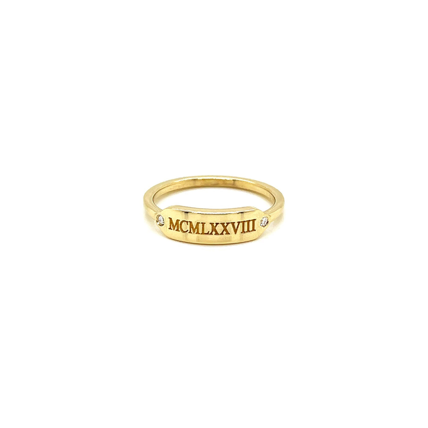 Gemstone Rectangle Signet Ring (Complimentary Engraving)