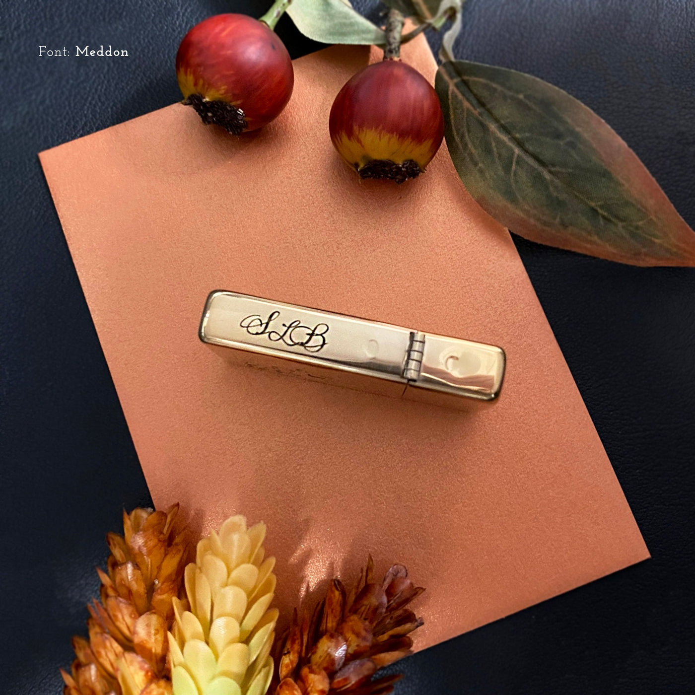 Slim High Polish Brass Lighter (Complimentary Engraving)