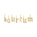 14K Gold Diamond Gothic Initial Charm