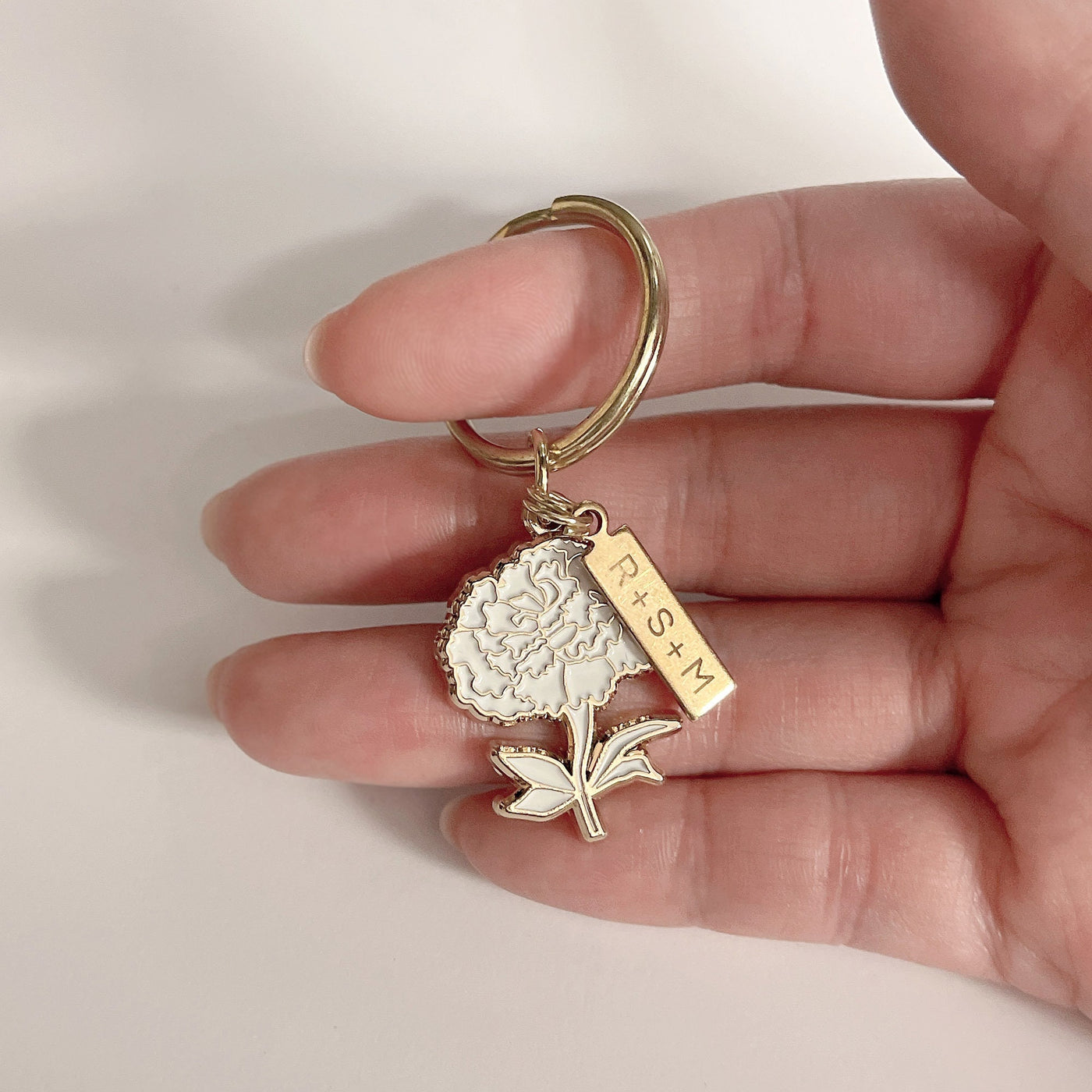 October Birth Flower Keychain (Marigold)