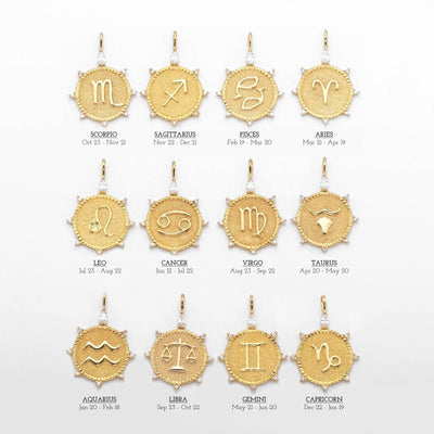 ARIES Marquise & Round Zodiac Pendant Necklace