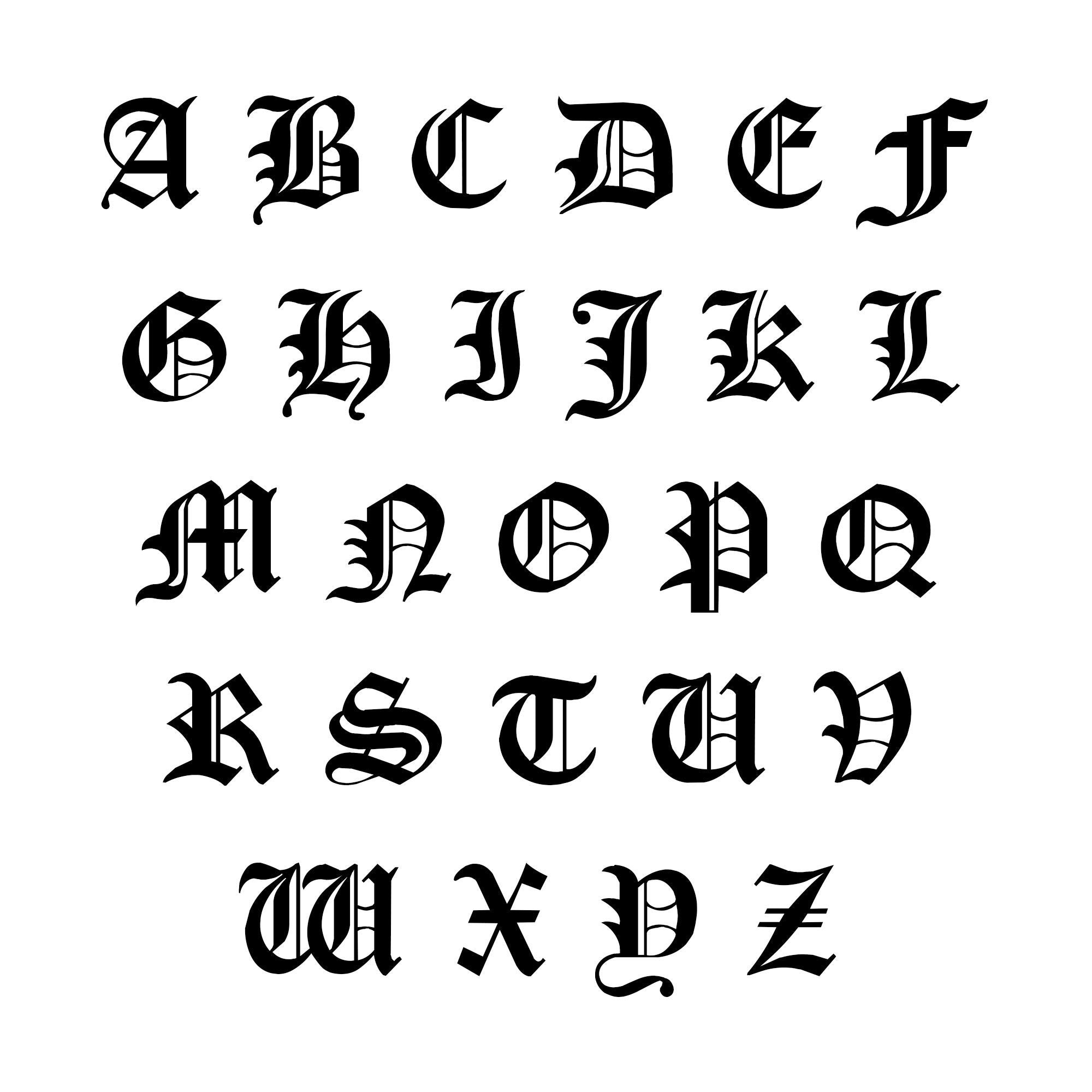 Old English { Blackletter } Charm