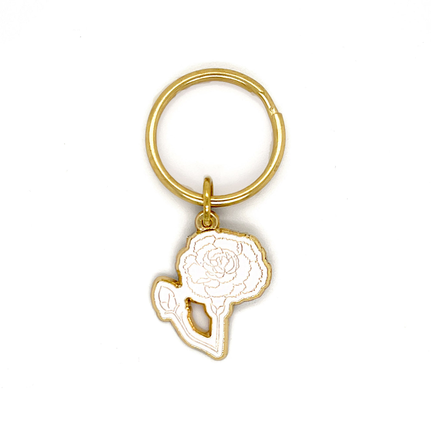 January Birth Flower Keychain (Carnation)