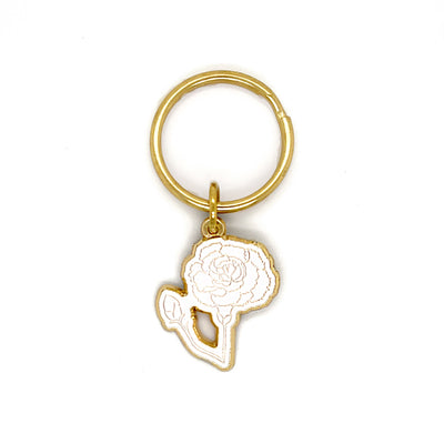 January Birth Flower Keychain (Carnation)