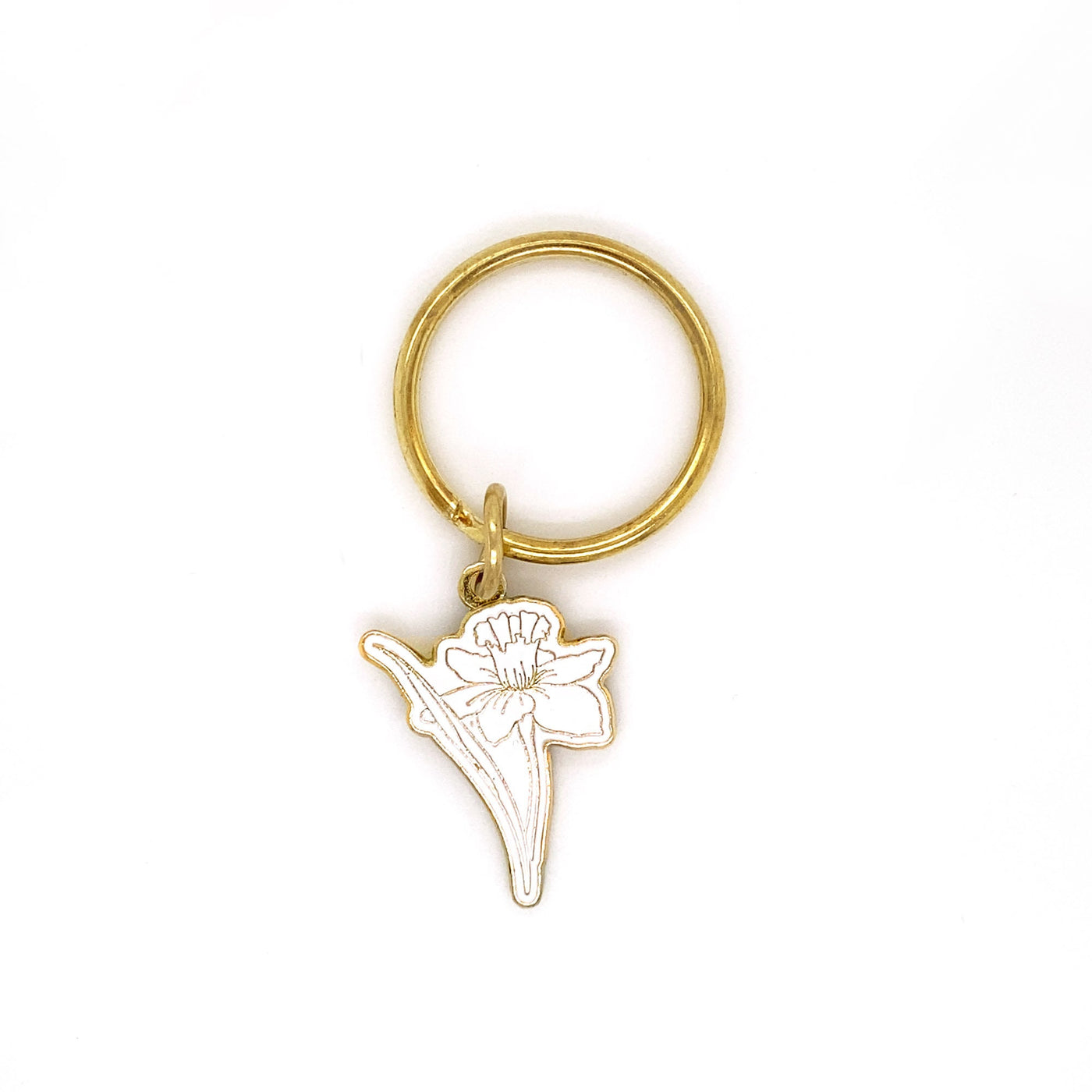 December Birth Flower Keychain (Narcissus)