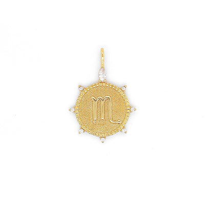 SCORPIO Marquise & Round Zodiac Pendant Necklace