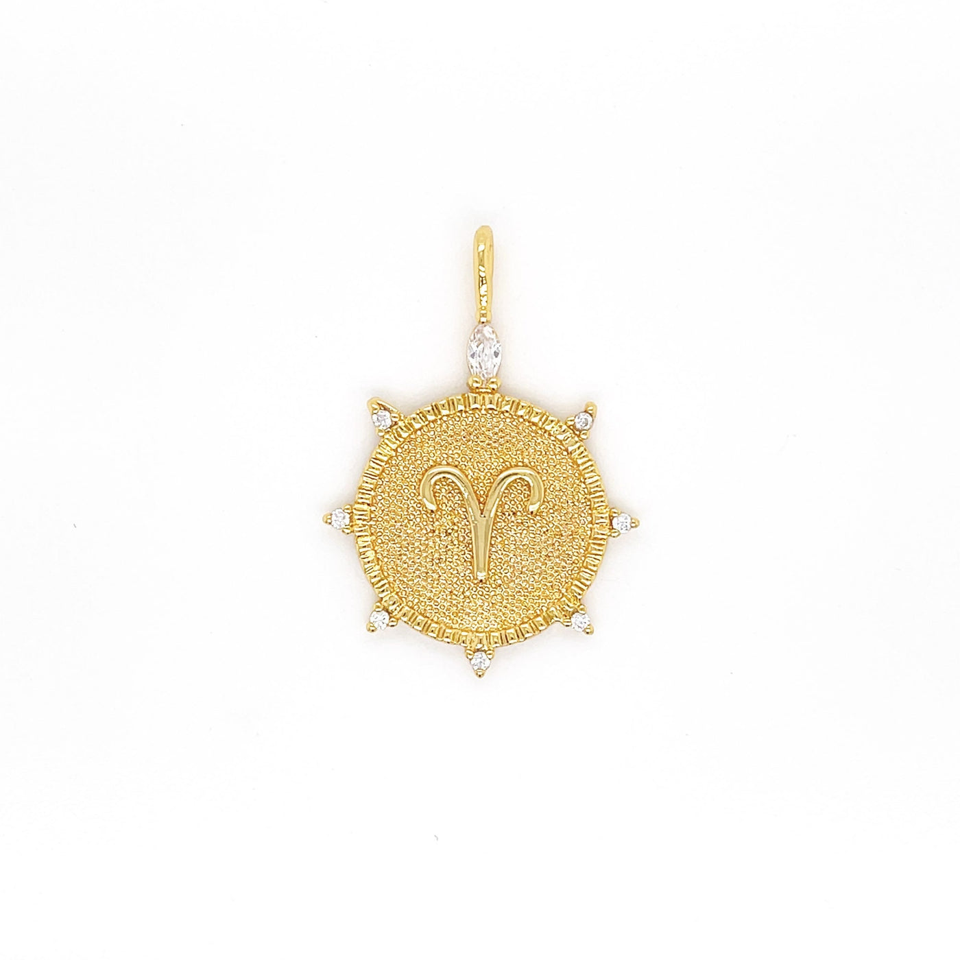 ARIES Marquise & Round Zodiac Pendant Necklace