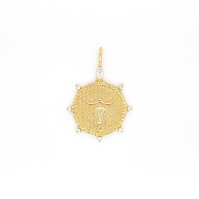 TAURUS Marquise & Round Zodiac Pendant Necklace