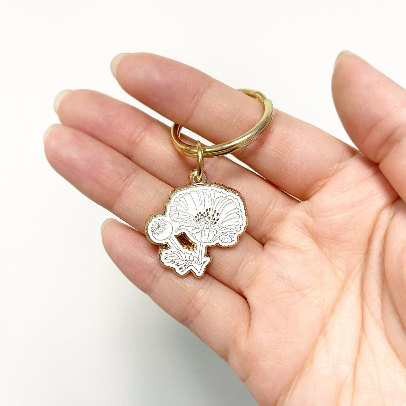 August Birth Flower Keychain (Poppy)