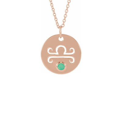 SECTURA GEMMA ♦ LIBRA Zodiac Necklace with Gemstone