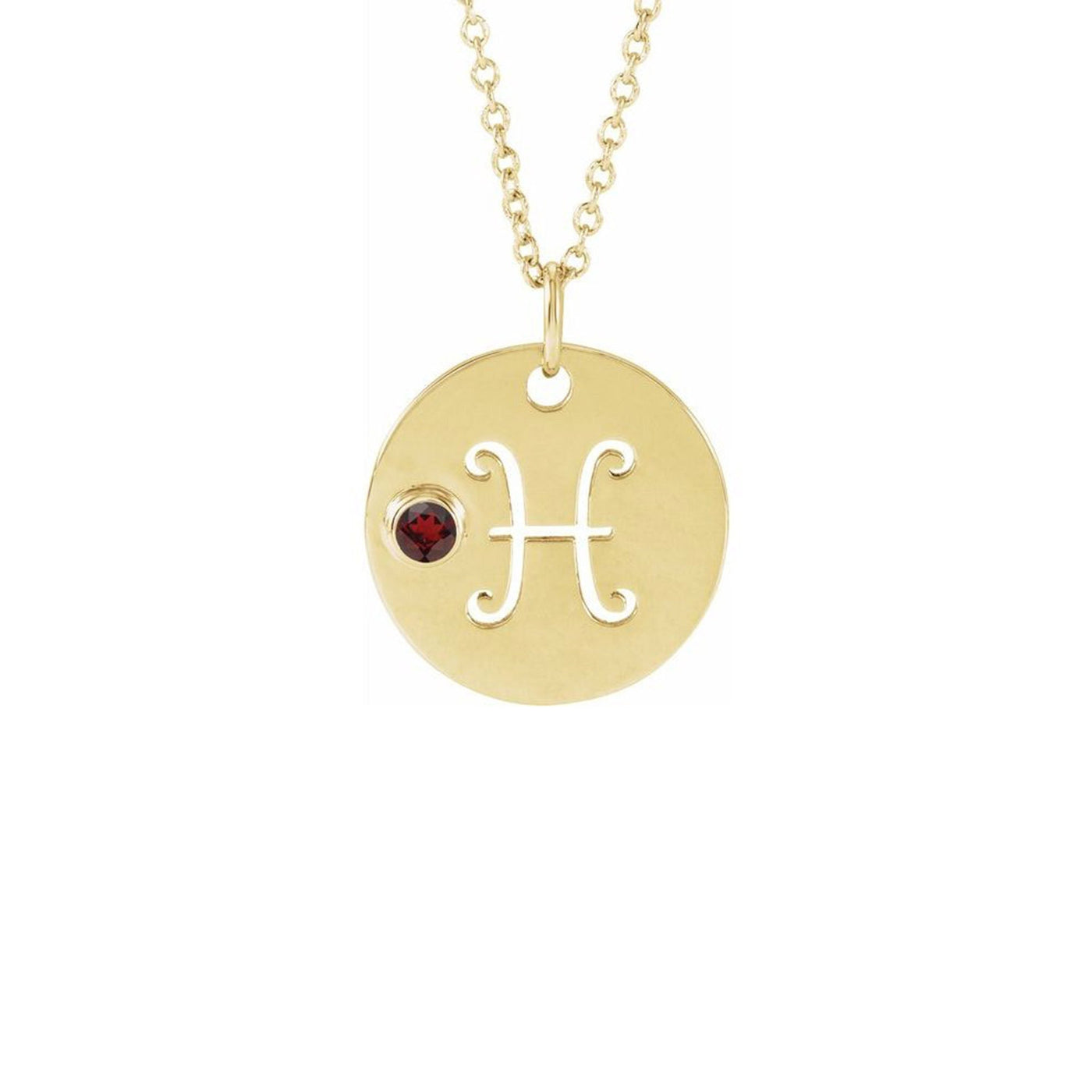 Pisces Zodiac Sign Cut-Out with Gemstone Necklace