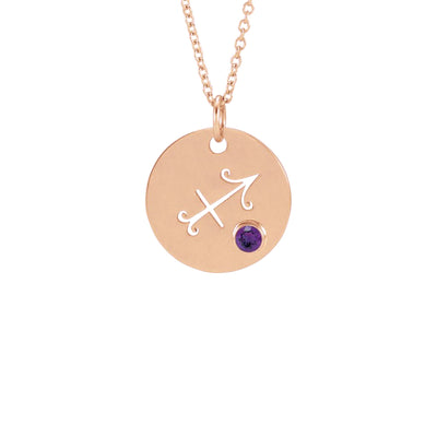 SECTURA GEMMA ♦ SAGITTARIUS Zodiac Necklace with Gemstone