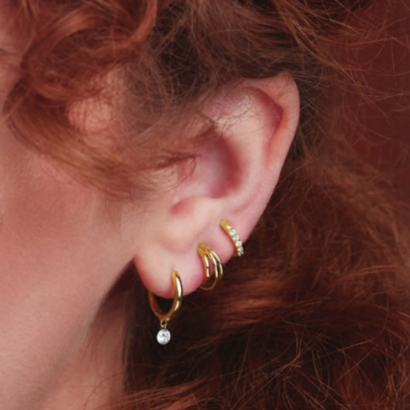14K Gold Diamond Ear Cuff (single)