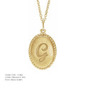 Engravable Oval Rope Pendant