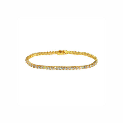 Sterling Silver & Vermeil Round Tennis Bracelet