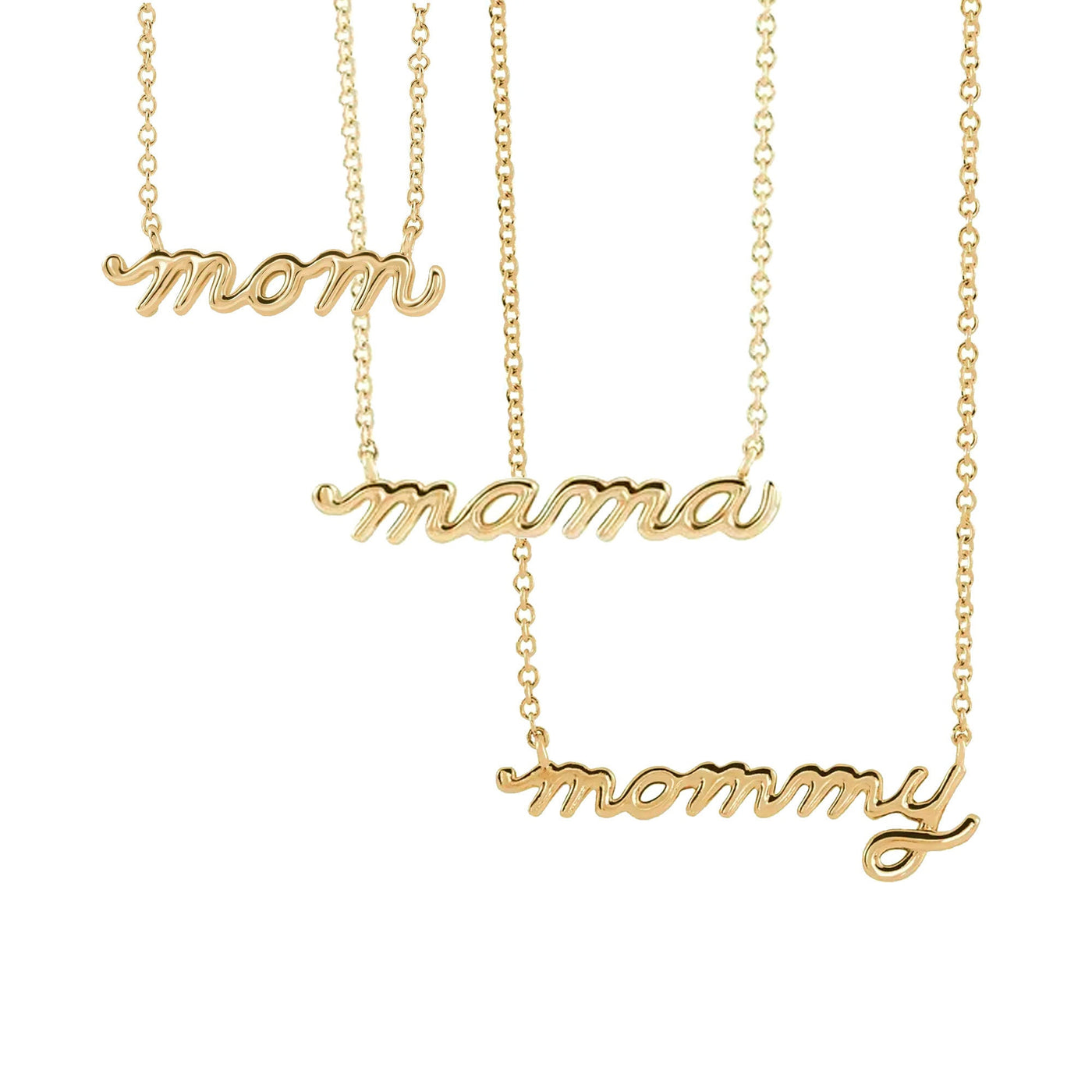 Mom, Mama, Mommy Necklace