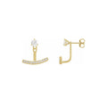 Lab-Grown Diamond Curved Bar Earring Jackets
