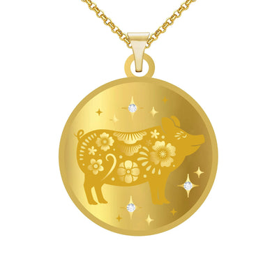 Year of The Pig (豬) Lunar Zodiac Coin Pendant