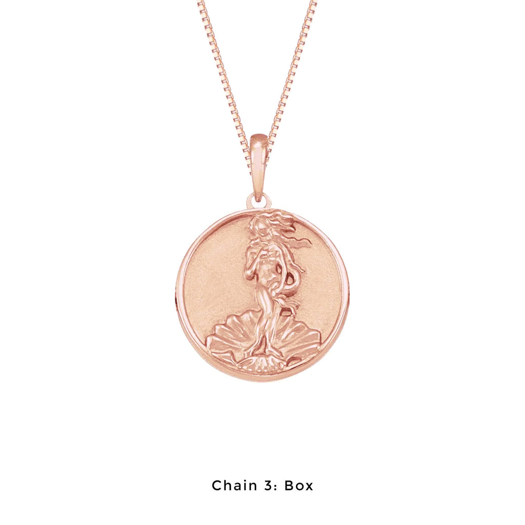 Small Aphrodite Medallion Necklace (Complimentary Engraving)