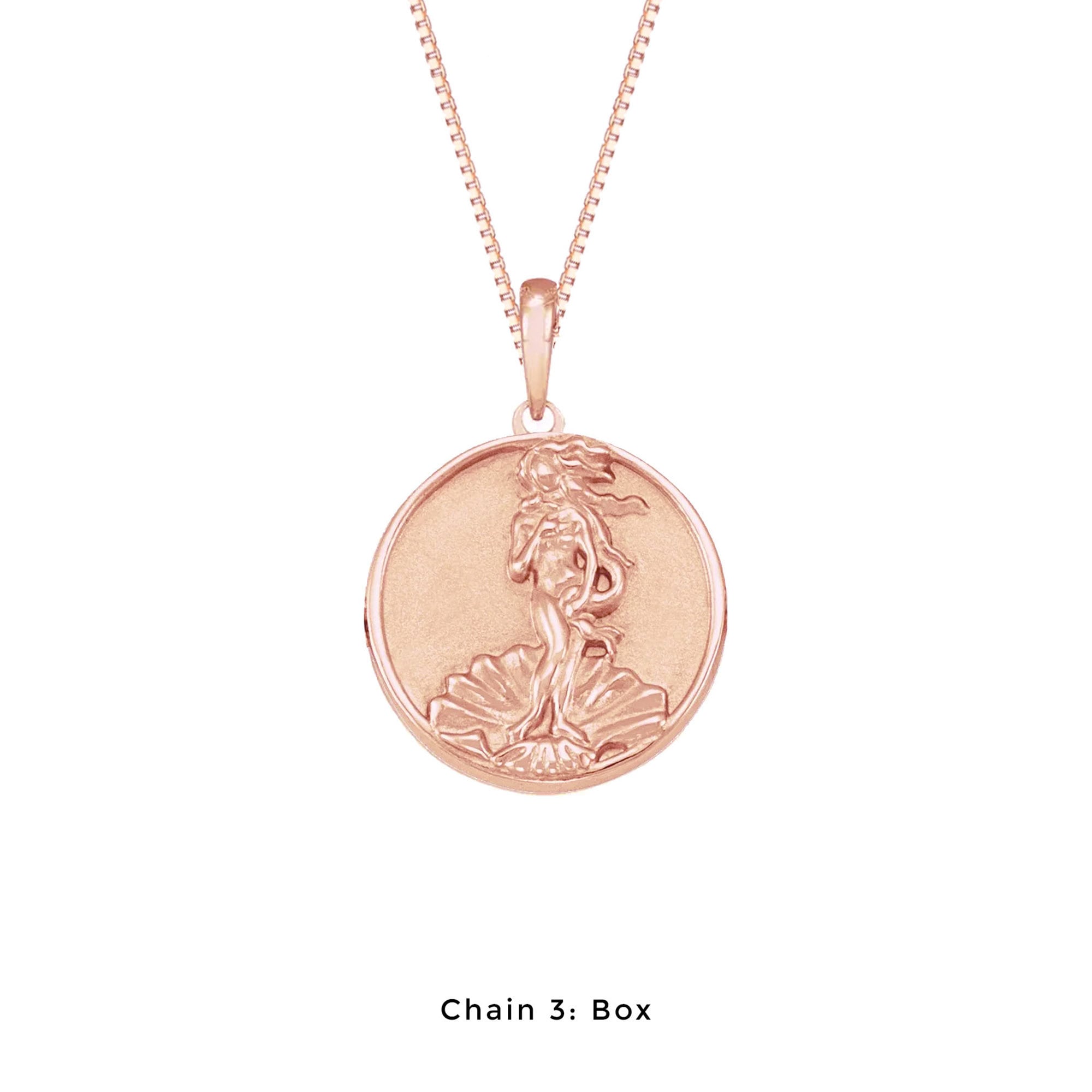 Small Aphrodite Medallion Necklace (Complimentary Engraving)
