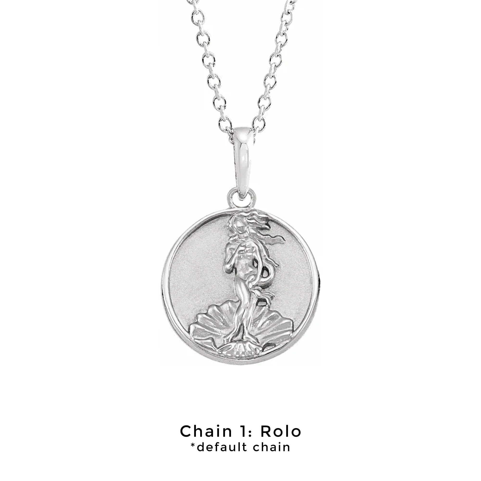 Mini Aphrodite Medallion Necklace (Complimentary Engraving)