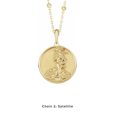 Medium Aphrodite Medallion Necklace (Complimentary Engraving)