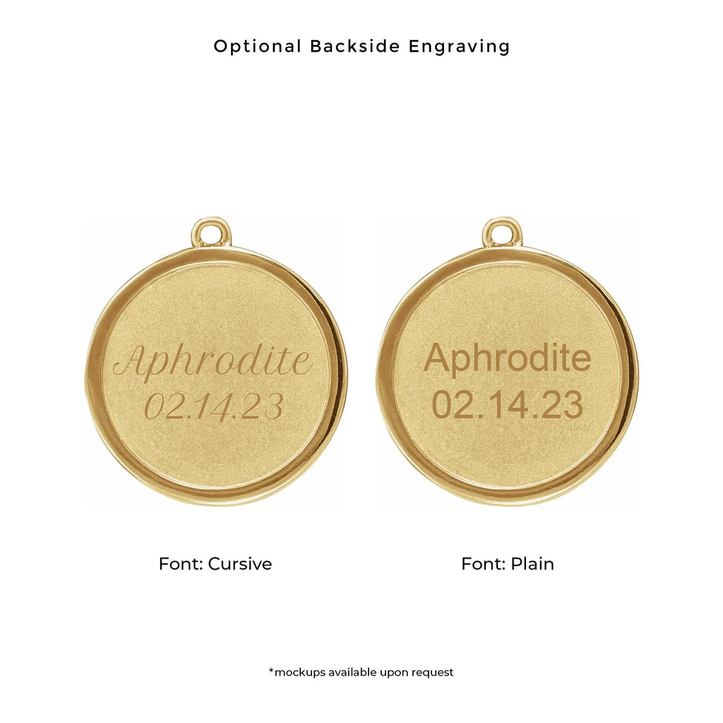 Mini Aphrodite Medallion Necklace (Complimentary Engraving)