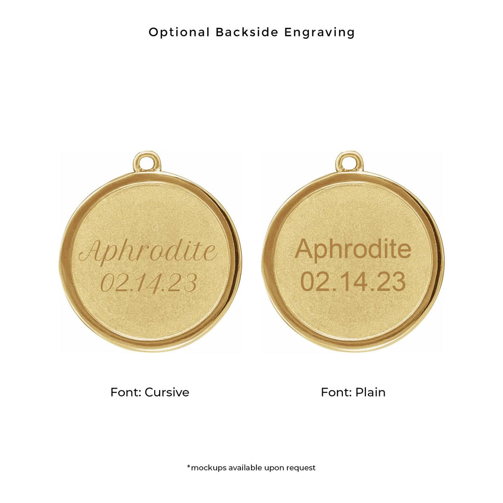 Medium Aphrodite Medallion Necklace (Complimentary Engraving)