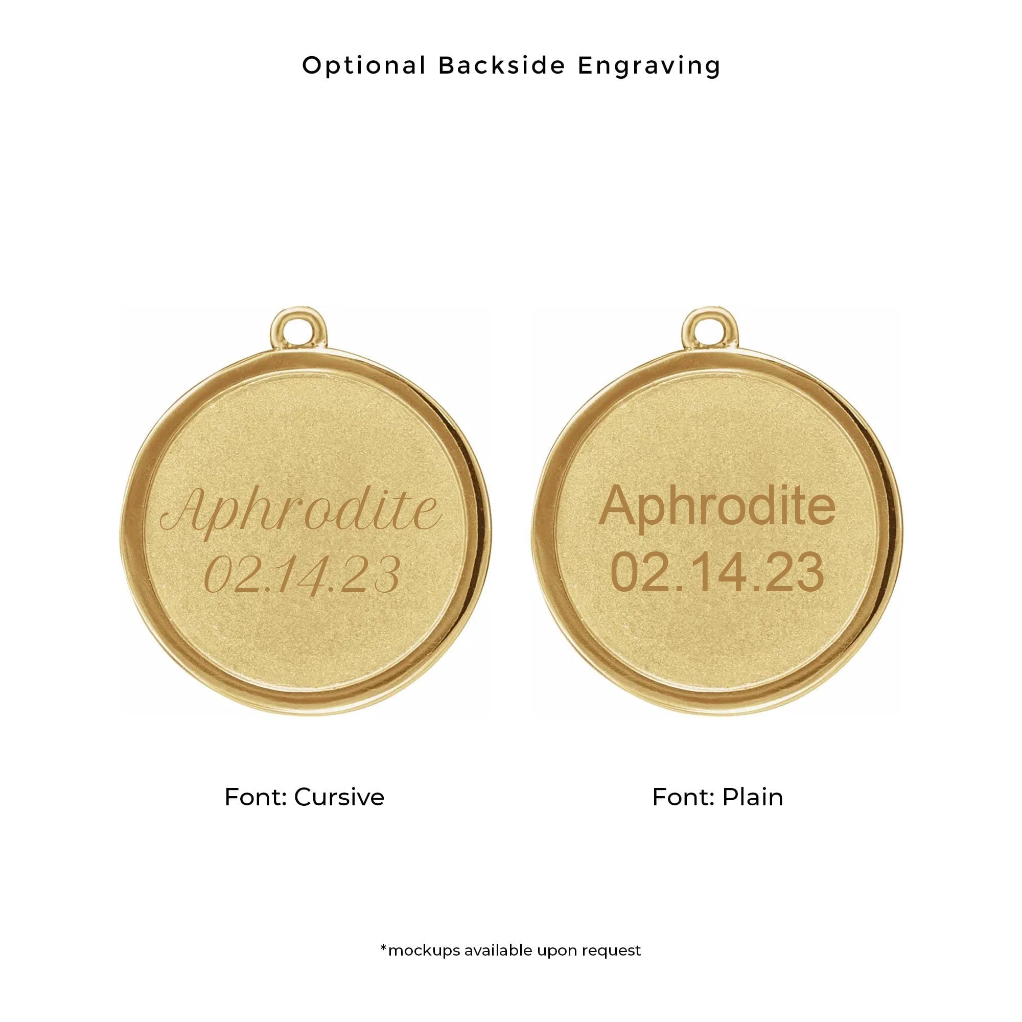 Medium Aphrodite Medallion Necklace (Complimentary Engraving)