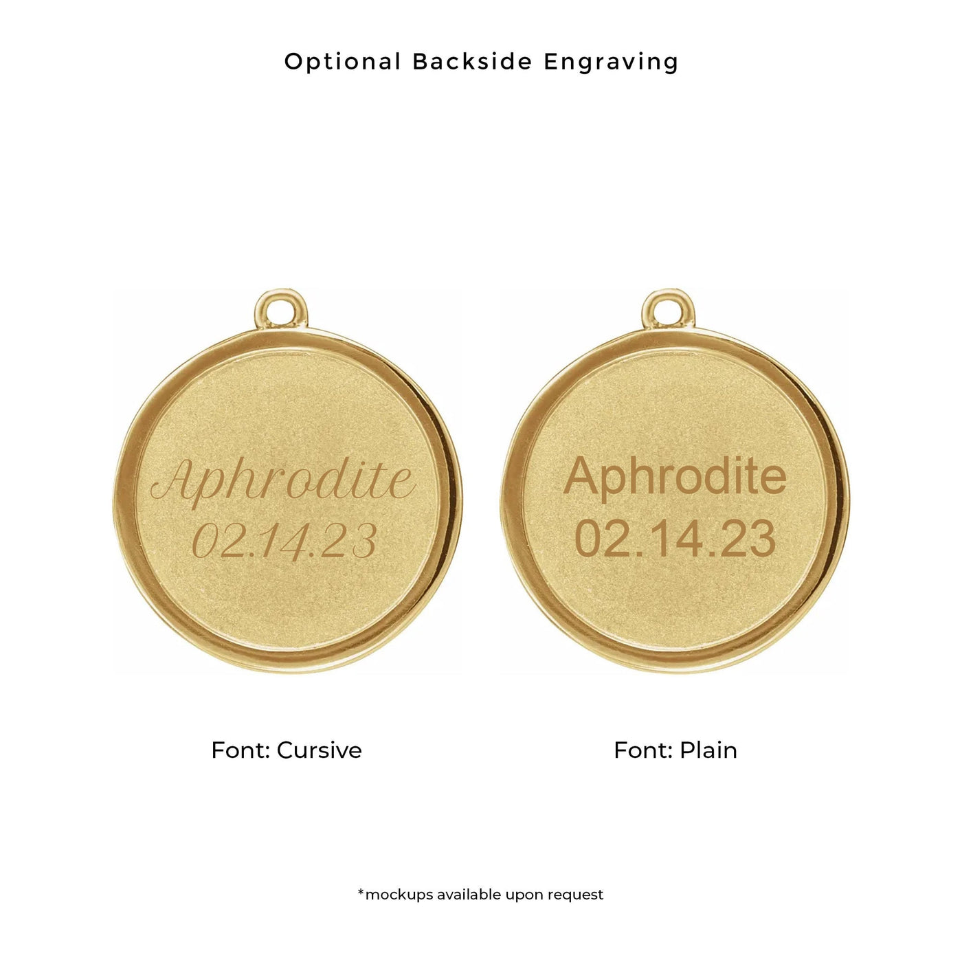 Medium Aphrodite Medallion Necklace (Complimentary Engraving)