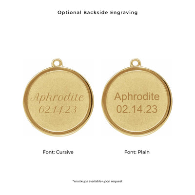 Medium Aphrodite Medallion Necklace (Complimentary Engraving)