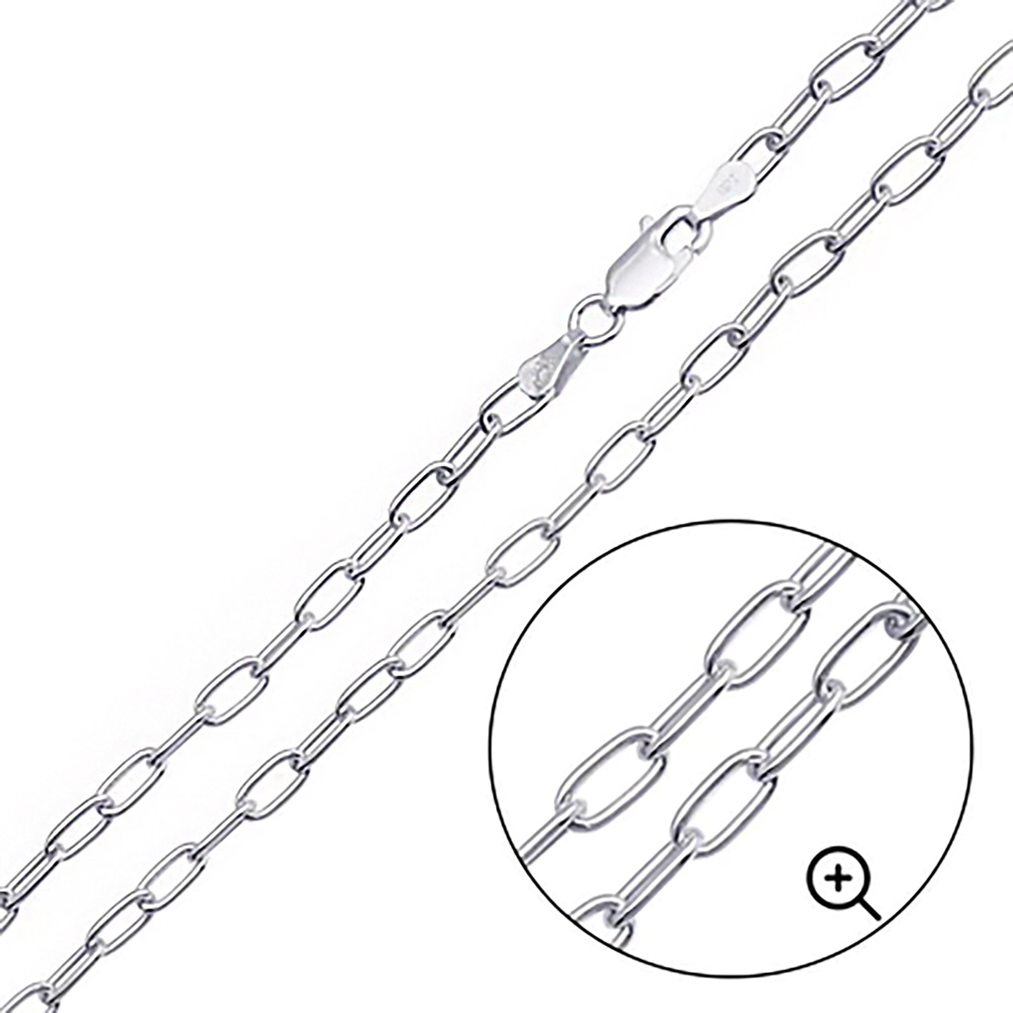 Oval Paperclip Link Chain Necklace