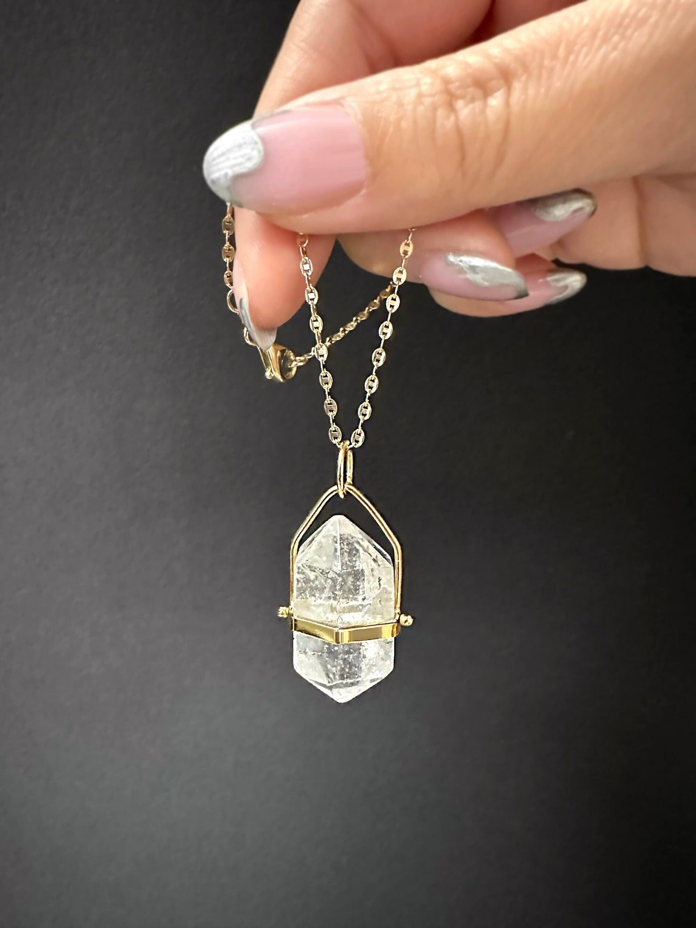 Natural Clear Quartz Crystal Charm