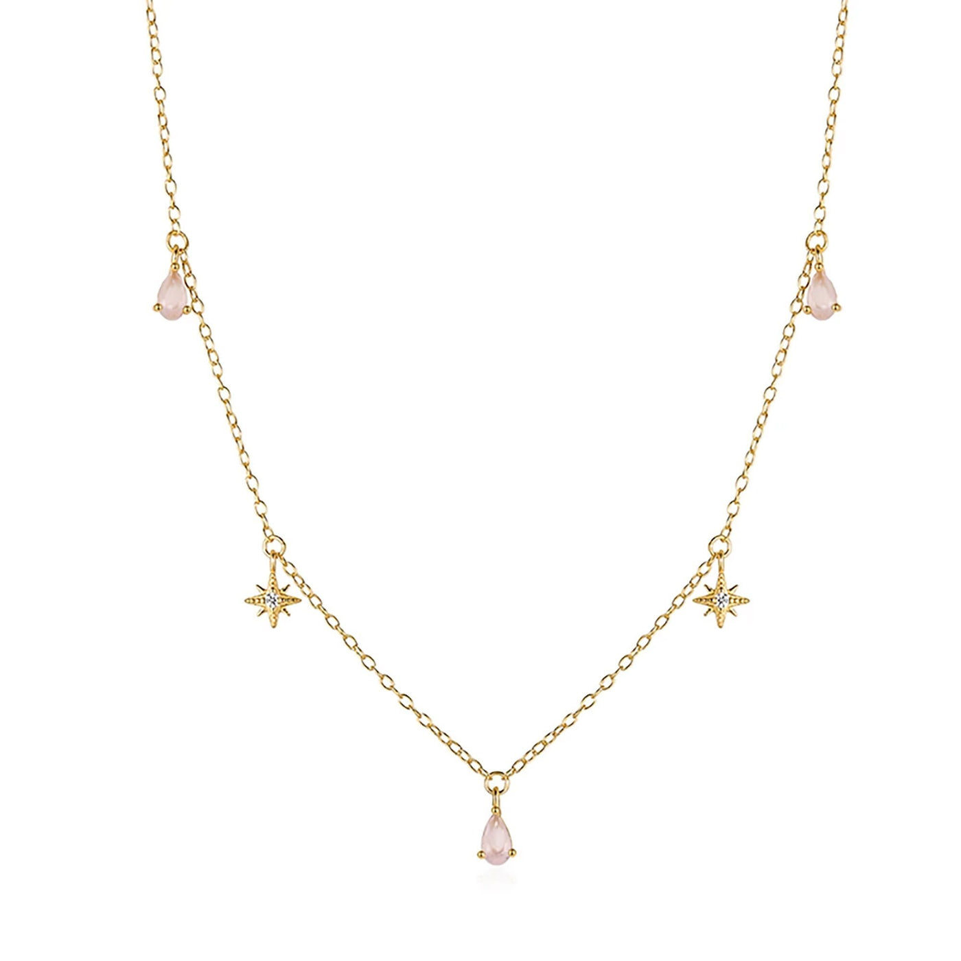 Star & Pear Dangle Necklace