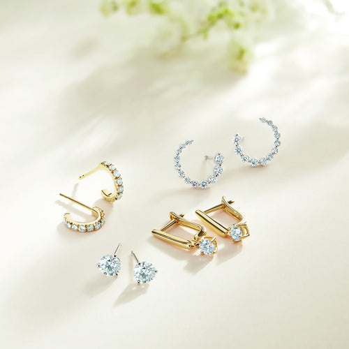 12mm Graduated Front-Back Diamond Earrings (pair)