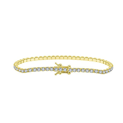 2mm Sterling Silver & Gold Vermeil Tennis Bracelet