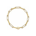 Alternating Diamond Link Paperclip Chain Bracelet