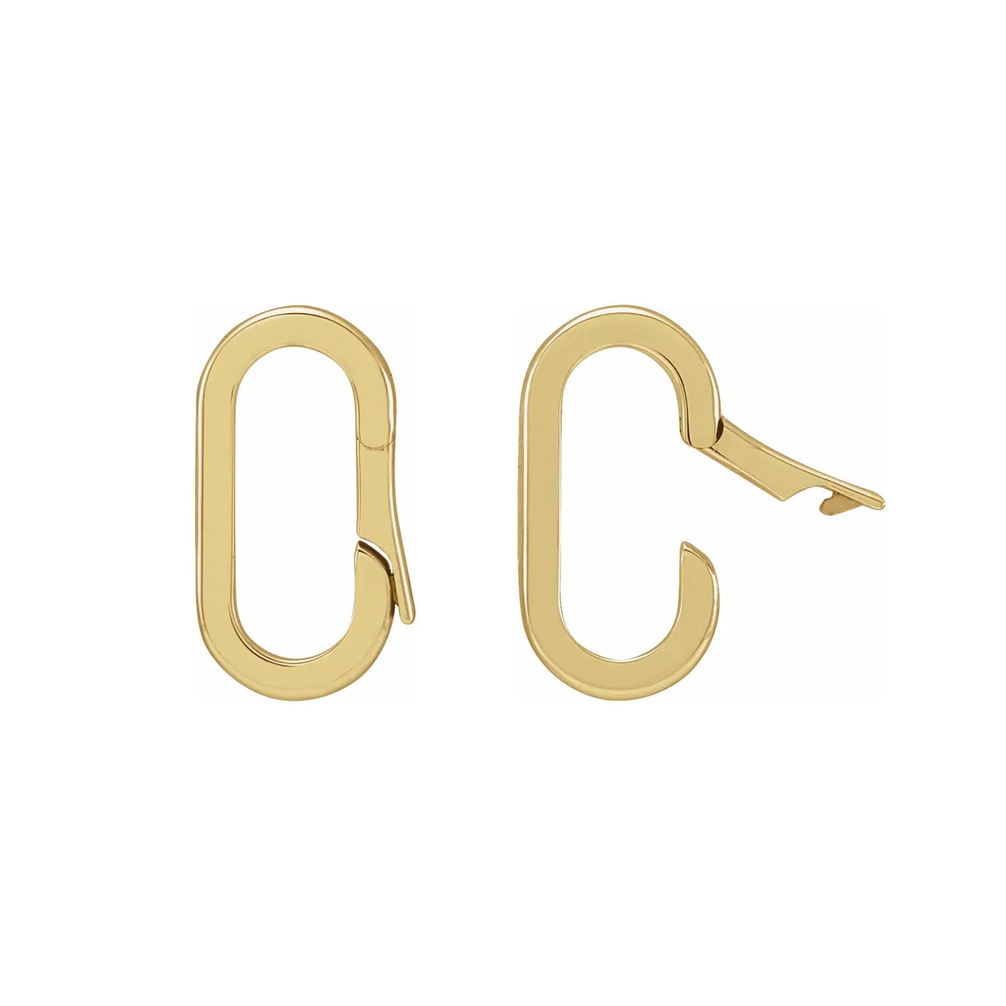 Elongated Charm Bail • Hinged Clasp • Elongated Enhancer • Oval Clasp For Charm Holder Pendant